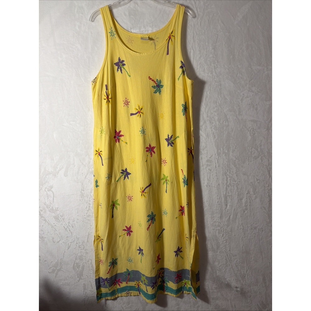 Cotton Connection Beach Resortwear Dress Maxi Swim Cover Up Or Casual L Pockets